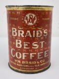 Braid's Best Coffee Tin Can Canada