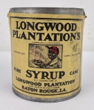 Longwood Plantations Syrup Tin Can