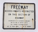 Los Angeles California Porcelain Freeway Sign