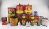 Collection of Farmers Union Co-Op Oil Cans