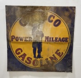 Conoco Power Mileage Gasoline Two Piece Sign
