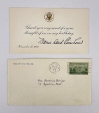 Mamie Eisenhower Signed Thank You Card