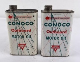 Conoco Outboard Motor Oil Cans