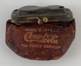 1910 Red Coca Cola Leather Coin Change Purse