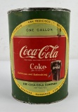 Coca Cola One Gallon Syrup Tin Can Container