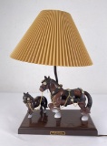 Vintage Plastic Clydesdales Lamp