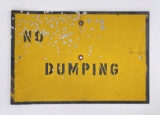 Vintage No Dumping Sign