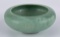 Arts and Crafts Matte Green Pottery Bowl