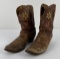 1940s Inlaid Justin Cowboy Boots