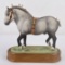 Royal Worcester Percheron Stallion Porcelain Horse