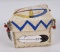 Painted Native American Indian Parfleche Box