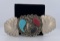 Navajo Sterling Silver Turquoise Coral Brooch