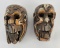 Antique Mexican Folk Art Skull Rattles