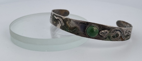 Navajo Sterling Silver Turquoise Bracelet