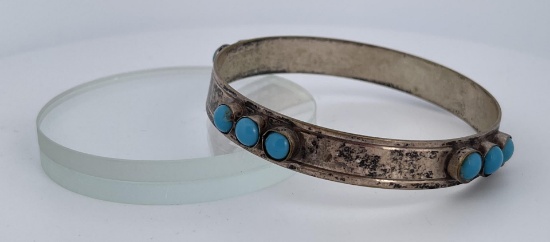 Sterling Silver Turquoise Bracelet