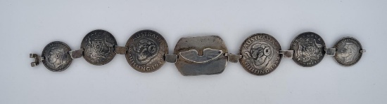WW2 New Zealand Australia Silver Bracelet