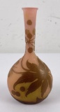 Emile Galle Art Glass Bottle Vase