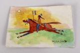 Merle Locke Oglala Sioux Watercolor Painting