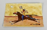 Merle Locke Oglala Sioux Watercolor Painting