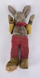 Antique Jointed Rabbit Toy Cowboy