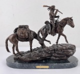 Frederic Remington A White Trapper Bronze