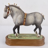 Royal Worcester Percheron Stallion Porcelain Horse