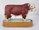 Royal Worcester Hereford Bull Porcelain Cow