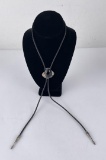 Navajo Sterling Silver Jet Bolo Tie