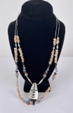 Zuni Inlaid Sterling Silver Necklace