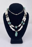 Navajo Turquoise Sterling Silver Shell Necklace