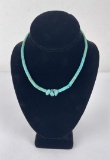 Santo Domingo Indian Turquoise Heishi Necklace