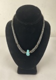 Santo Domingo Indian Heishi Turquoise Necklace