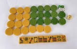 Group of Bakelite Board Game Pieces