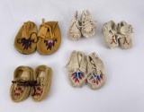 Group of Miniature Baby Indian Moccasins