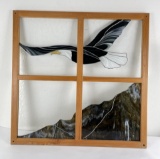 Custom Made Bald Eagle Stained Glass Window