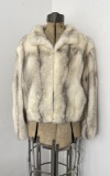 Custom Made Silver Ranch Mink Fur Coat Jacket