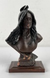 Native American Indian Chalkware Bust
