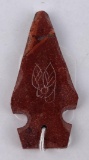 Pipestone Indian Carved Arrowhead Pendant