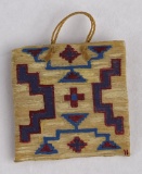 Miniature Painted Cornhusk Indian Bag