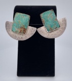 Navajo Turquoise Sterling Silver Earrings