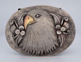 Navajo Sterling Silver Eagle Belt Buckle