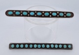 Navajo Indian Sterling Silver Turquoise Brooches