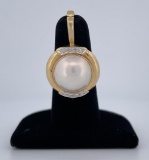 18k Gold Pearl Necklace Pendant