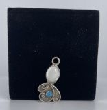 Navajo Sterling Silver Mother of Pearl Pendant