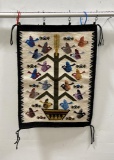 Navajo Indian Tree of Life Bird Rug