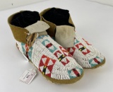 Plains Native American Indian Beaded Moccasins