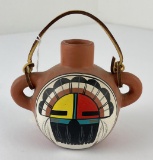 Hopi Indian Kachina Pottery Bottle