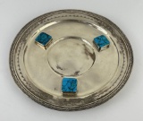 Navajo Sterling Silver Turquoise Dish