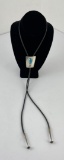 Navajo Sterling Silver Turquoise Bolo tie