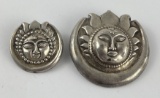 Sterling Silver Asian Brooches